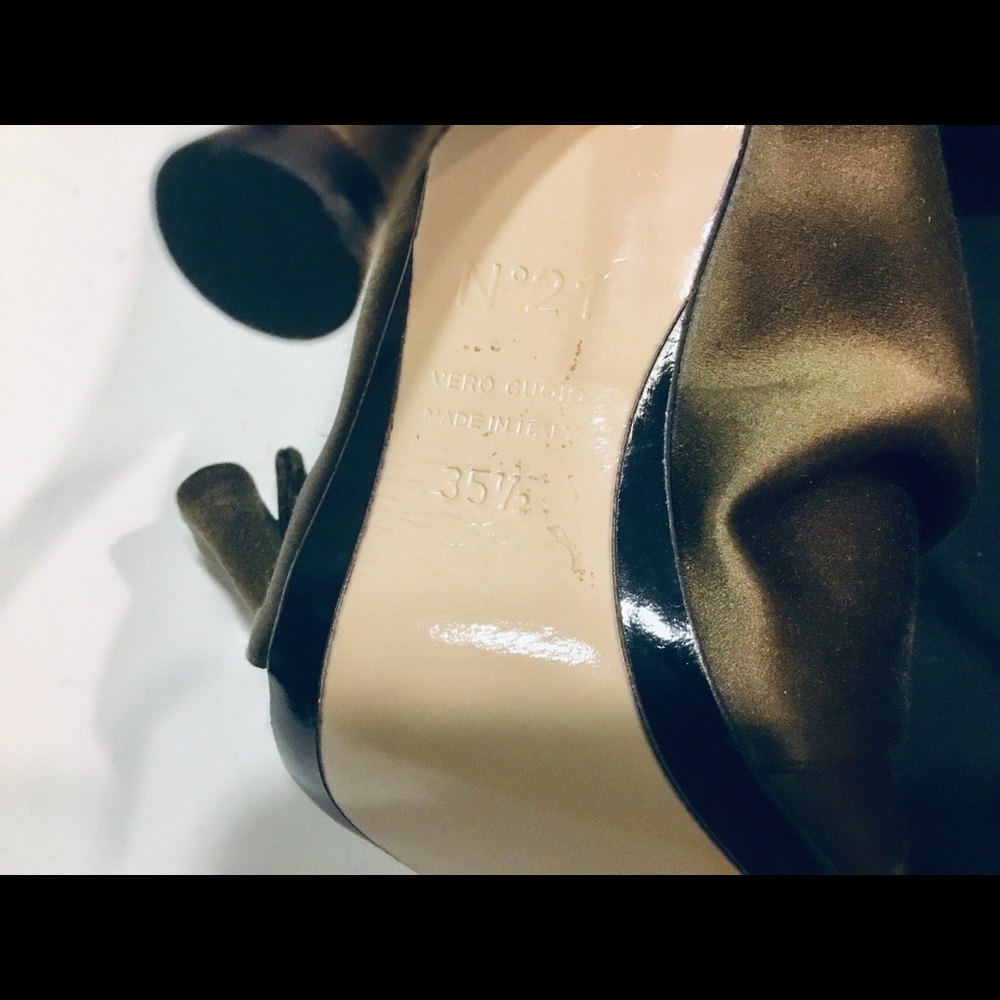 N°21 Green Satin Crystal Star Heels - Picture 6 of 7